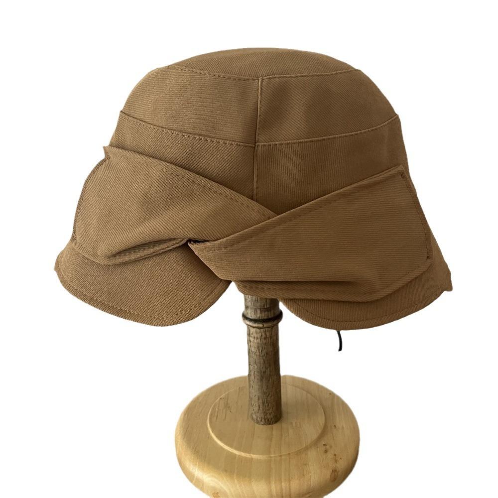 Hat women's autumn and winter new elegant temperament basin hat fashionable face small bucket hat foldable sun hat