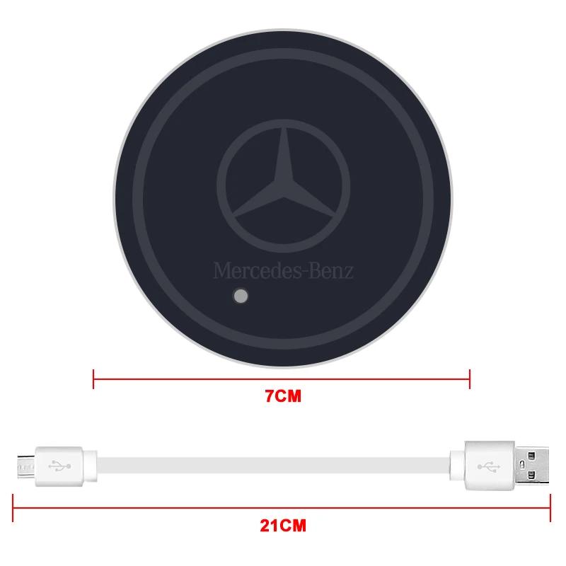 Adesivo Auto Luminoso Sottobicchiere Auto Luminoso Portabicchieri Auto Antiscivolo Tappetino Antiscivolo per Mercedes Benz AMG A E C G R S C
