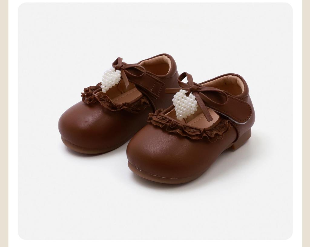 Spring 2026 Girls' Bow Princess Leather Shoes – Stylish Baby Walker Shoes