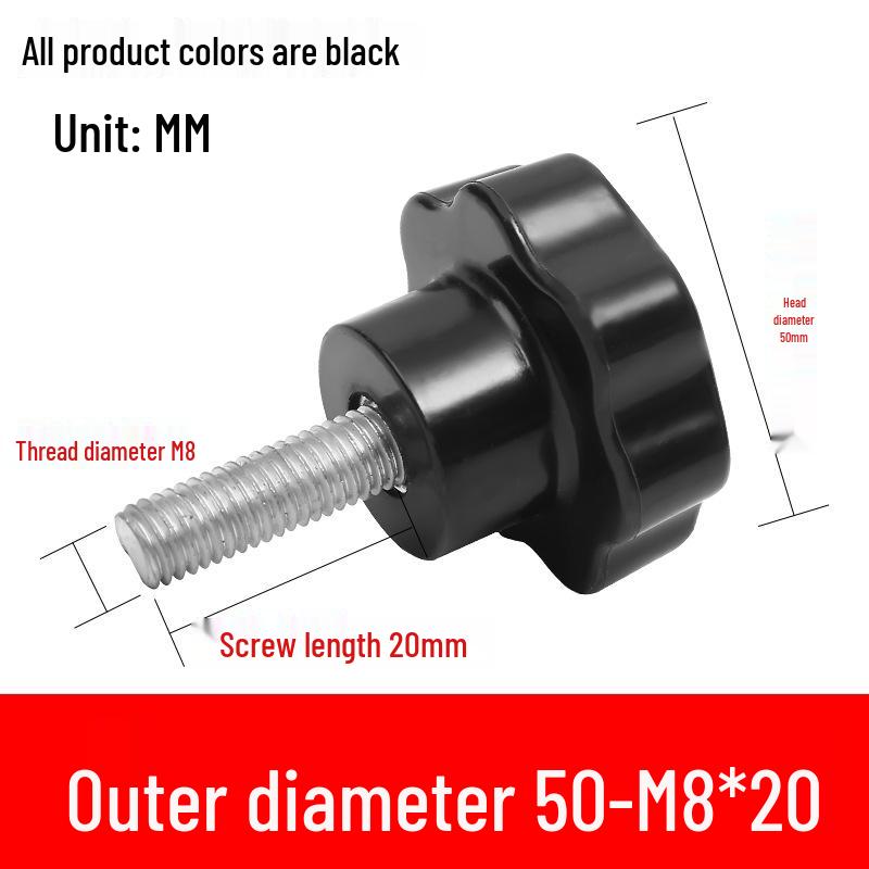 Star-Shaped Bakelite Hand-Tightening Screw Handle (M4-M10)
