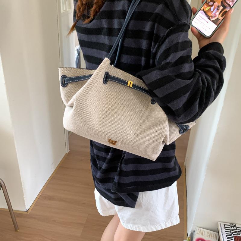 

Commuter large-capacity versatile underarm bag new fashion temperament lazy style shoulder tote bag темно-синий