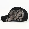 Casquettes de baseball snapback unisexes avec impression dragon doré, printemps et automne, extérieur, ajustables, décontractées, chapeau de protection solaire