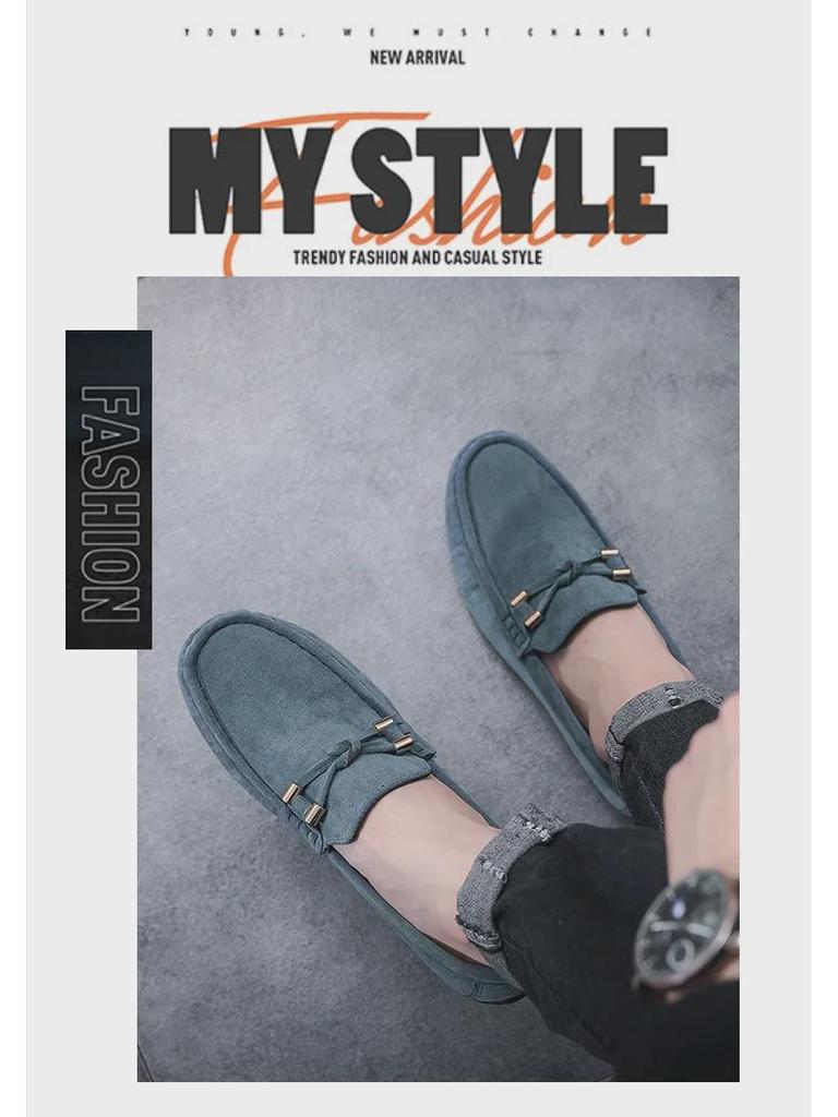 Herren-Schlupfschuhe aus Leder mit weicher Sohle, Frühjahr 2024