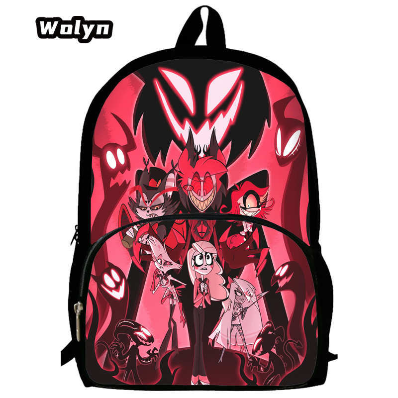 Hell Inn Hazbin Hotel Student School Bag High Value Leisure Oxford Ridge Relief Backpack
