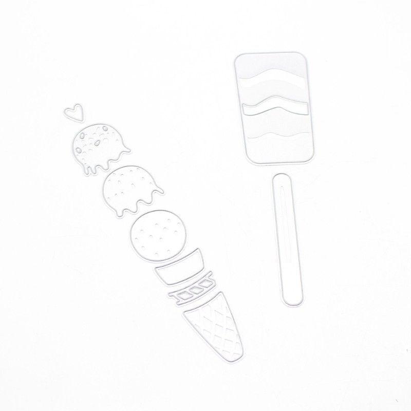 Ice Cream Cutting Dies Metal Stencil DIY Scrapbooking Album Paper Card Embossing Craft Die Cut Summer Drink Popsicle