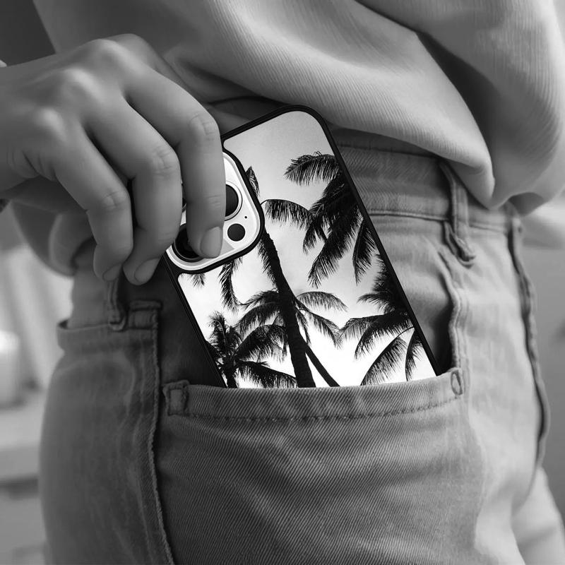 Tropical Palm Trees Leaf Plant Phone Case For iPhone 17 Air 15 16e 14 13 Pro Max Coque 12 11 Pro Max PLUS cover