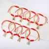 8 Colors Shiny Crystal Zirconia Animal Bear Bracelet Fashion Gold Plated Copper Beads Wrist Jewelry Bracelet for Daily Wear