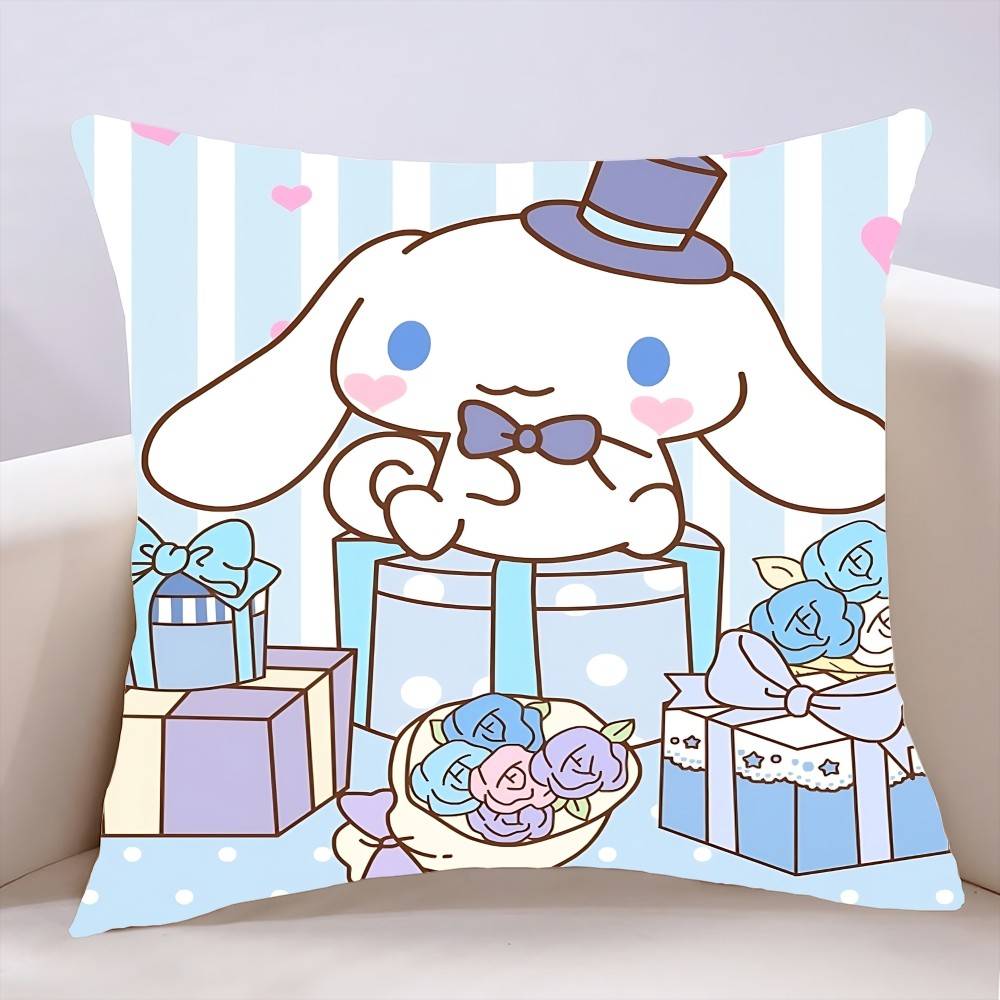 S-Sario C-Cinnamoroll Pillow Case Cushion Cover Soft Cute Throw Pillow Case For Car Sofa Pillowcase Polyester With Zipper