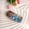 Retro Print Leather Glasses Case - Stylish & Durable Oil Painting Design
