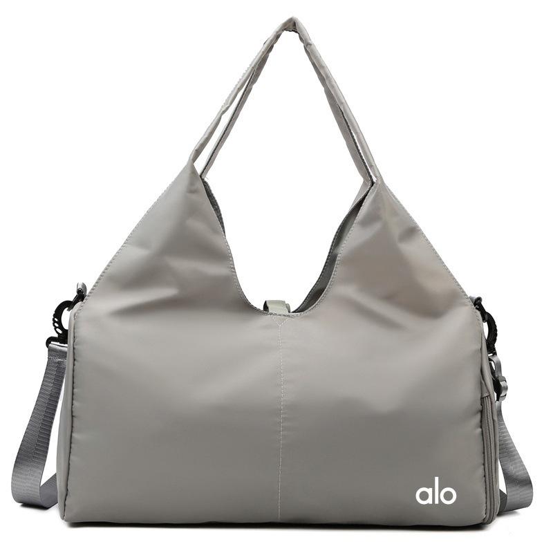 

Alo Women s Large Capacity Shoulder Tote Bag with Wet/Dry Separation & Wear-Resistant, Customizable Logo for Yoga. сірий колір