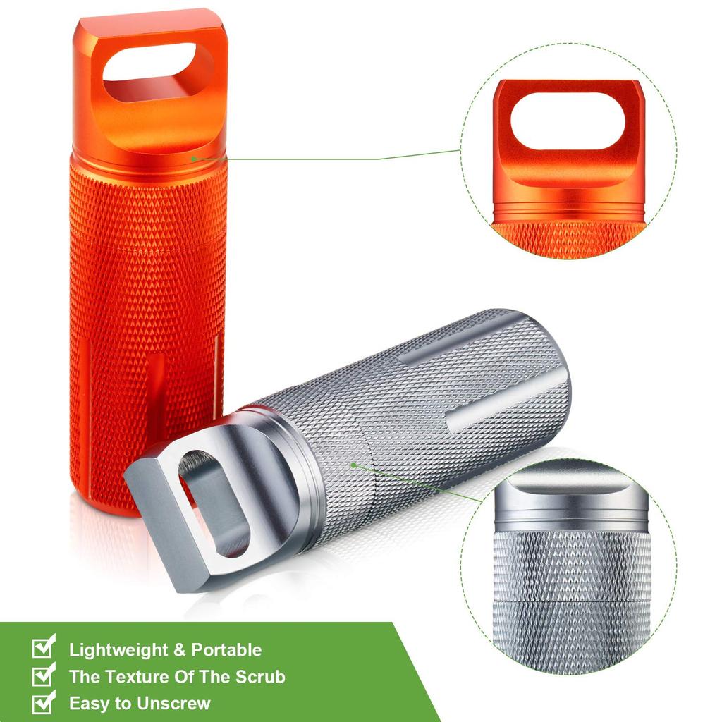 1 Packung Aluminium Outdoor Dry Container Streichholz Dichtungs Aufbewahrungskoffer Wasserdichte Pillenkapsel Fob Flasche Aluminiumlegierung