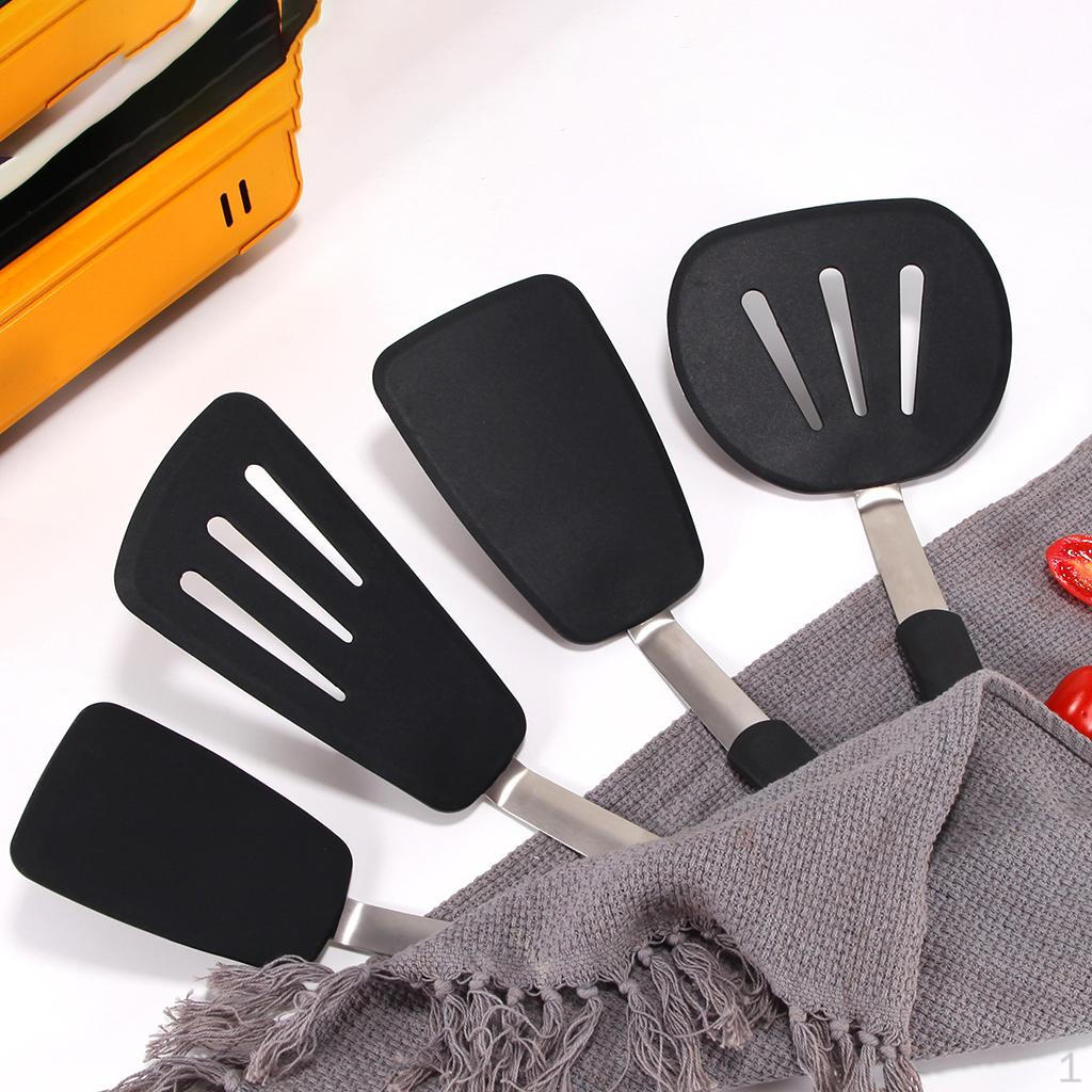 4 Pieces Resistant Silicone Cookware Slotted S Utensils