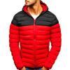 Autumn Winter Parkas Casual Male Patchwork Zip Up Long Sleeve Hooded Cotton Pad Coats Outwear BSD-M-07