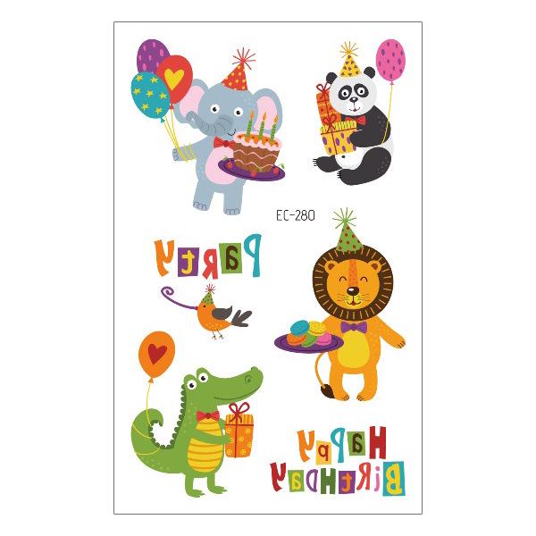 Children's Waterproof Princess Cartoon Tattoo Stickers for Birthday Parties