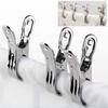 10PCS Large Stainless Steel Clips for Home Drying Down Clothes Quilt Windproof Clothespins Home Laundry Beach Towel Clips
