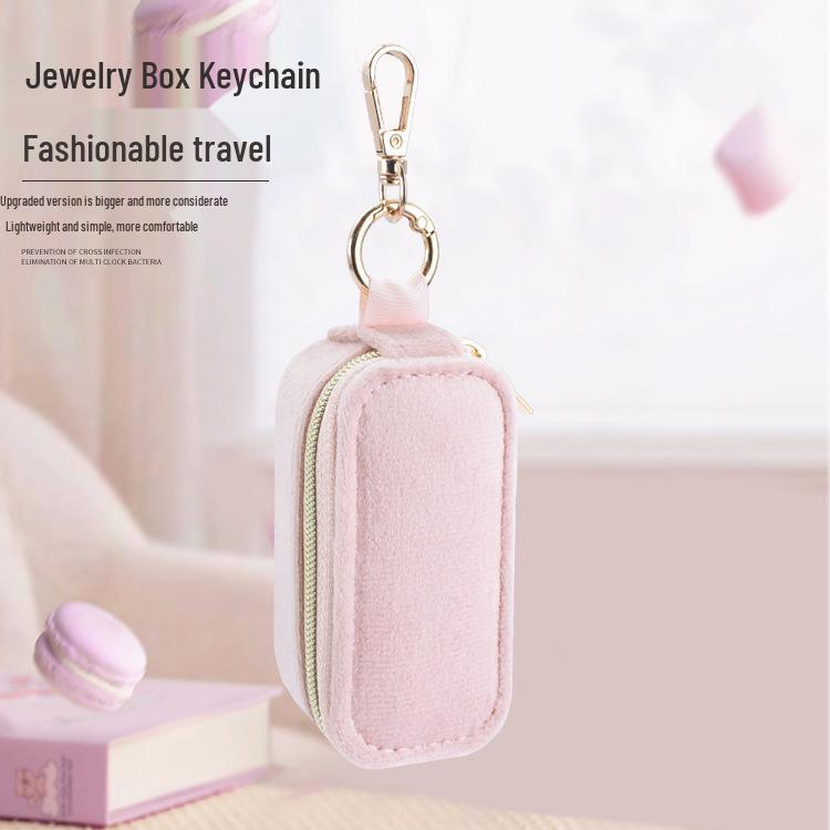 Mini Velvet Jewelry Storage Box - Portable and Cute In Pink