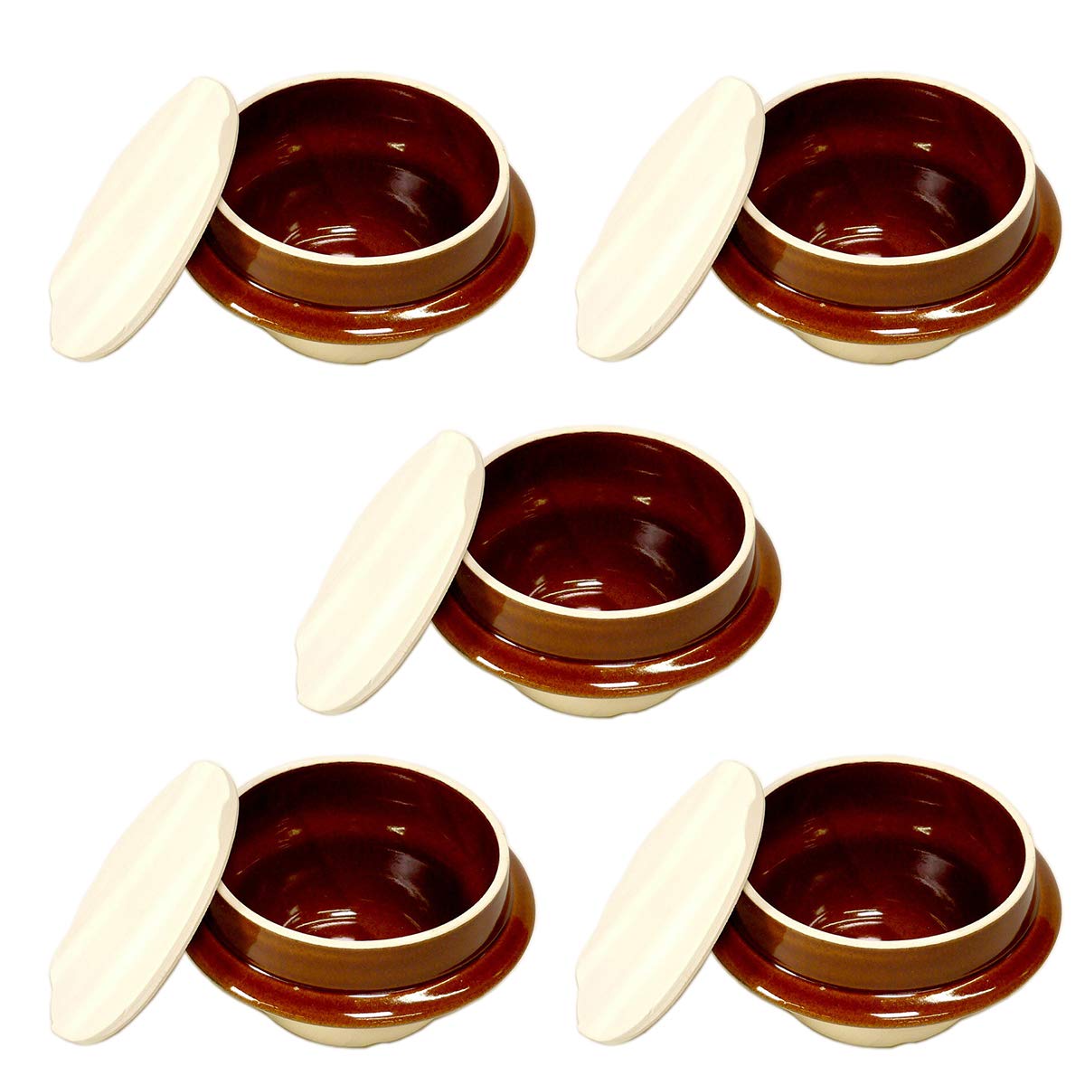 

Set of 5 Lidded Kamameshi Containers x for Direct Heat Japanese Commercial (Single Serving) [14 8.5cm] [Restaurants, Inns, Tableware, Use]