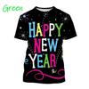 Happy New Year! Hot Selling Men And Women 3D Printed T-Shirt Short Sleeve Fashion Casual Christmas Art T-Shirt Unisex Tops Tees