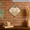 2D Flat 1pc, Vintage Garden Theme, Decorative Gift for Mother, Vintage Metal Aluminum Sign, Suitable for Garden, Living Room, Balcony, Sunroom, Study