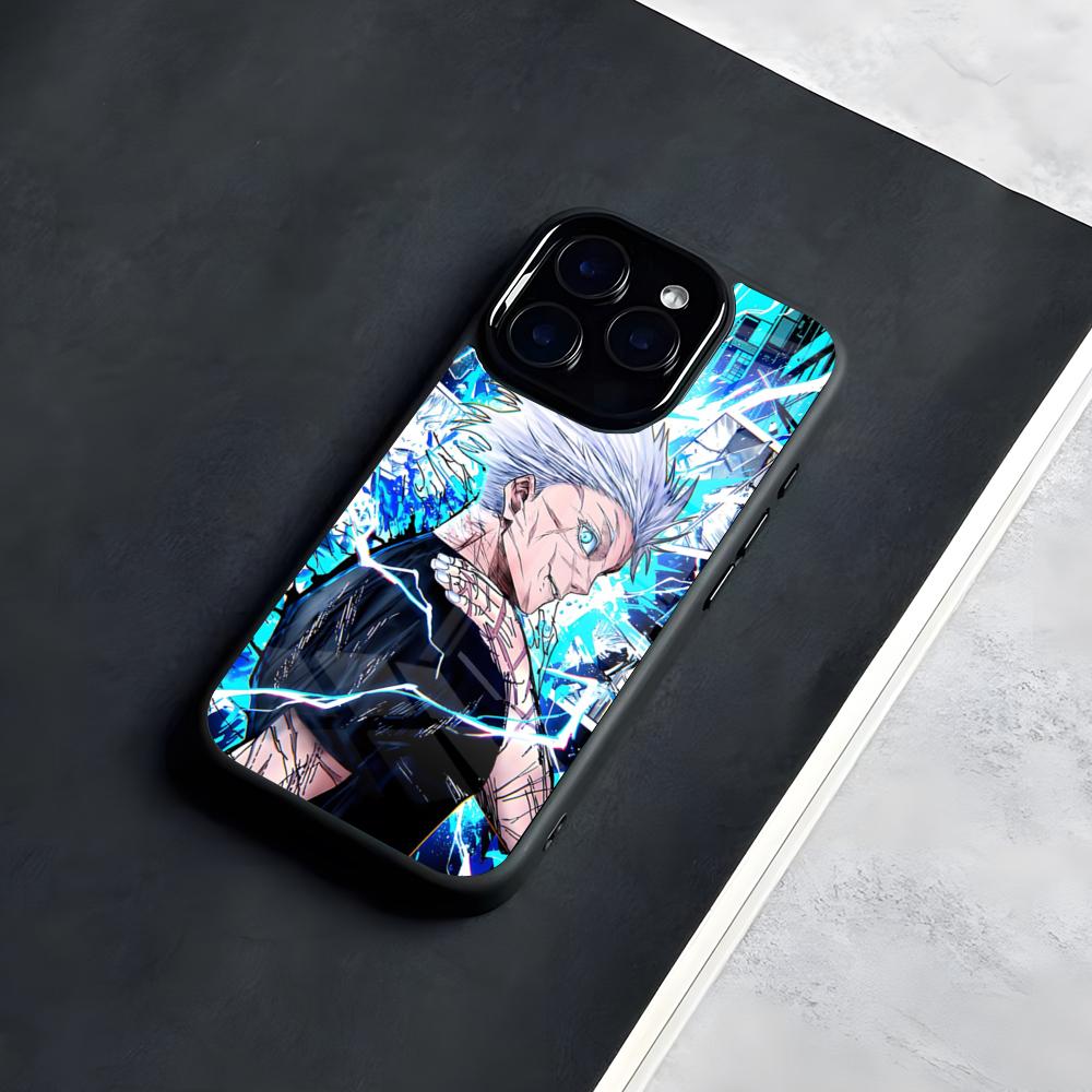 Jujutsu Kaisen Satoru Sukuna Silicone Phone Case For IPhone 17 Pro Max 16 15 14 13 11 Pro Max Plus Glass Phone Case