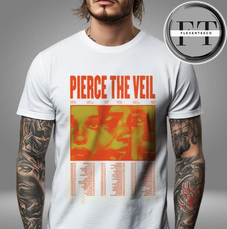 Pierce The Veil Ivory Screamblocks I Cant Hear You World Tour 2025 Unisex TShirt Unisex T-Shirt M
