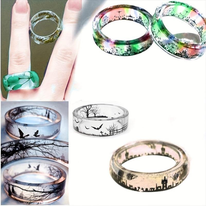 Silicone Ring Pendant Mold Necklace Epoxy Molds Rings Jewelry Resin Casting Mold Jewelry Craft Handmade DIY Tool Gift