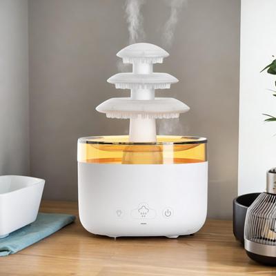 Simulation Rain Humidifier Essential Oil Diffuser Portable 500ml Unique Desktop Personal