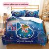 Custom Name Futebol Clube do Porto2 Pattern Bedding Quilt Set  Home Decoration  Gift (1 * duvet cover + 2 * pillowcase  without core)