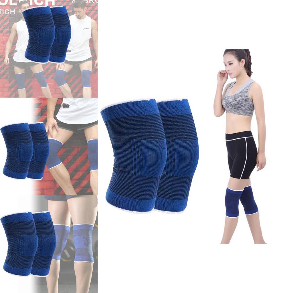 Comfortable Blue Knitted Knee Support For All Sports With Thermal Protection