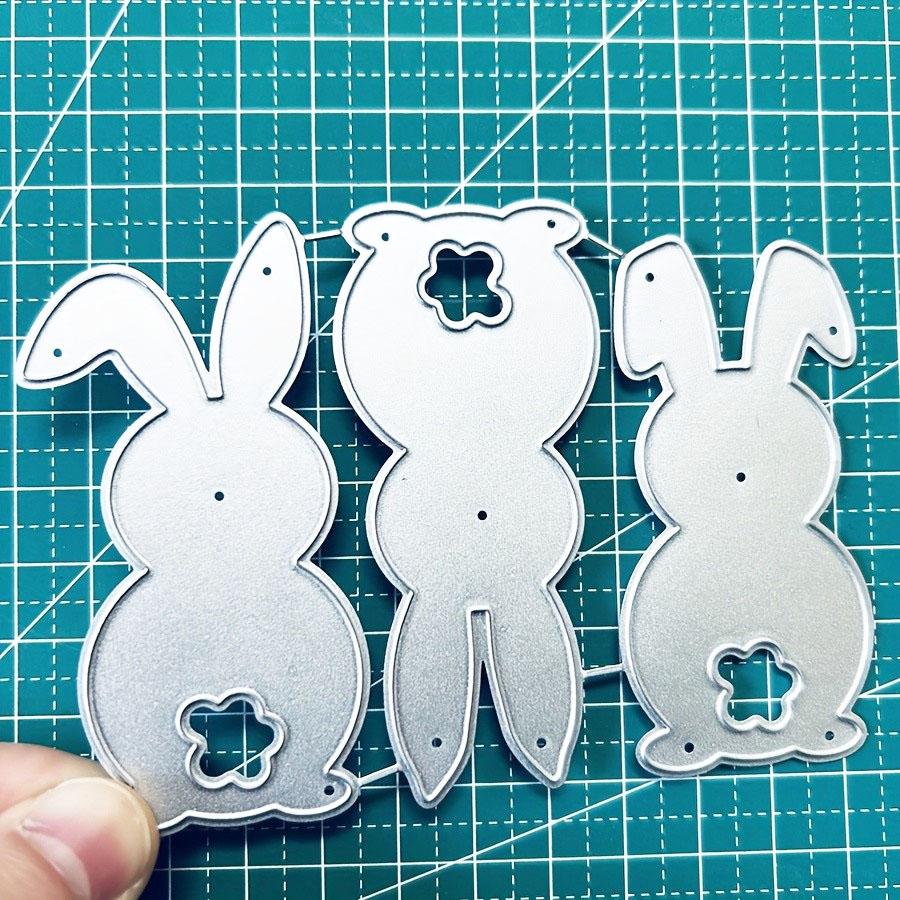 2pcs Easter Rabbits Metal Cutting Dies Scrapbooking Card Making Album Photo Craft