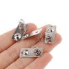 10Pcs/ 21X9Mm Replacement Metal Batteries Spring Contact Plate Silver Slot