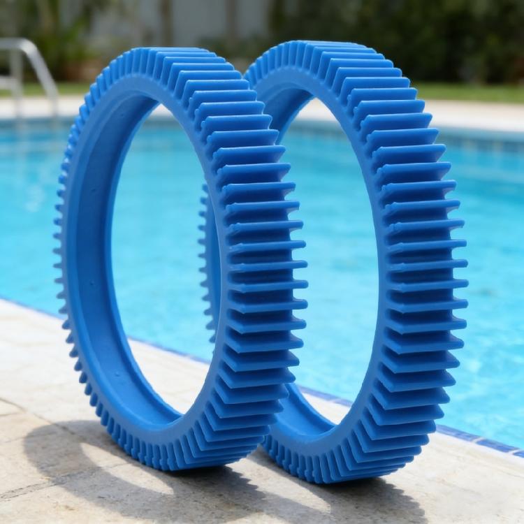 2 Pieces Hump Style Tires For Automatic Pool Cleaners Increases Coverage And Prevents Obstruction