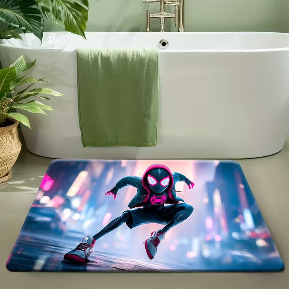 Marvel Licensed Fleece Doormat | Hulk, Iron Man, Captain America, Thor, Avengers Cartoon Design, Machine Washable, Polyester, 40x60cm