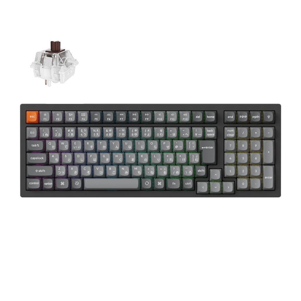 Keychron K4 Max QMK Wireless Custom Mechanical Bluetooth Wireless Wired QMK RGB Super Compatible with and Linux Japanese Keychron Super Mechanical