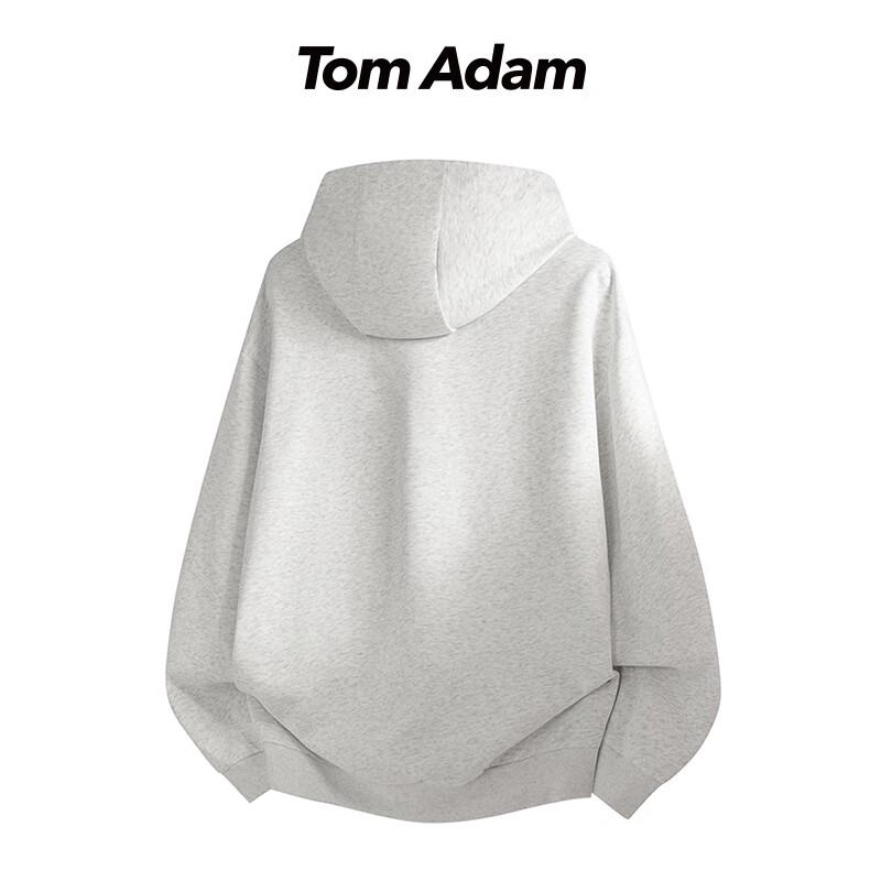 TOM ADAM American Deconstructed Patchwork Heavyweight Hooded Zip-Up Sweatshirt
