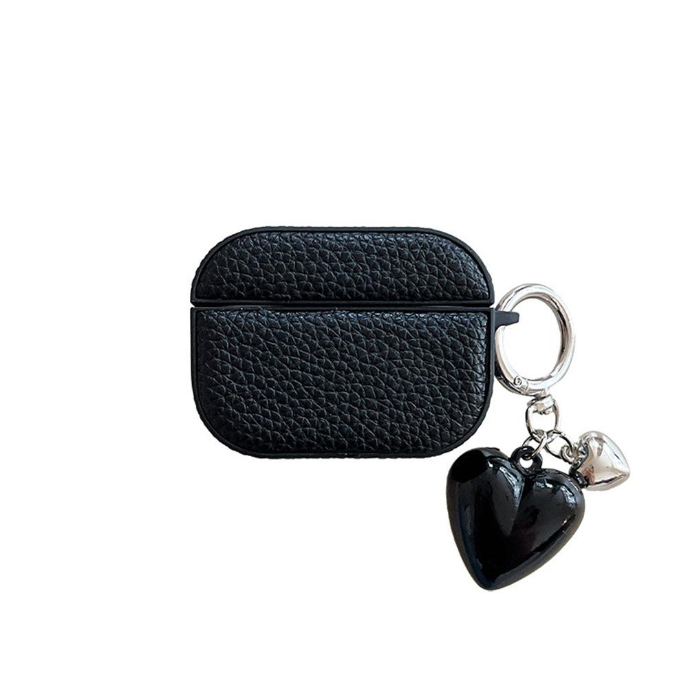 Simple solid color leather pattern for AirPods 1 apple bluetooth wireless headset cover pro1 protective cover 1/1 generation female