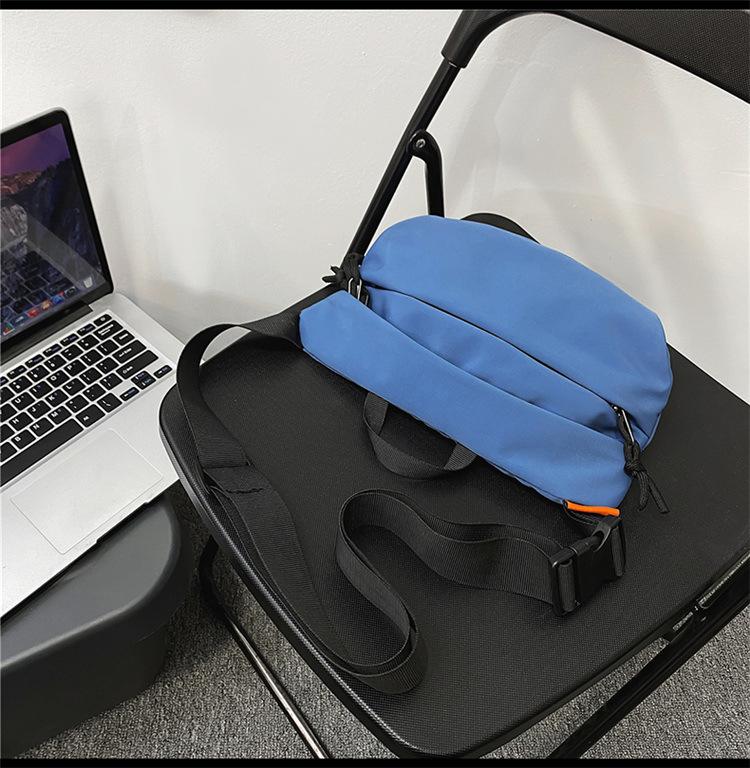 

Проста сумка-мессенджер чоловіча спортивна чоловіча сумка великої місткості нагрудна сумка повсякденна японська сумка через плече однотонний рюкзак синій