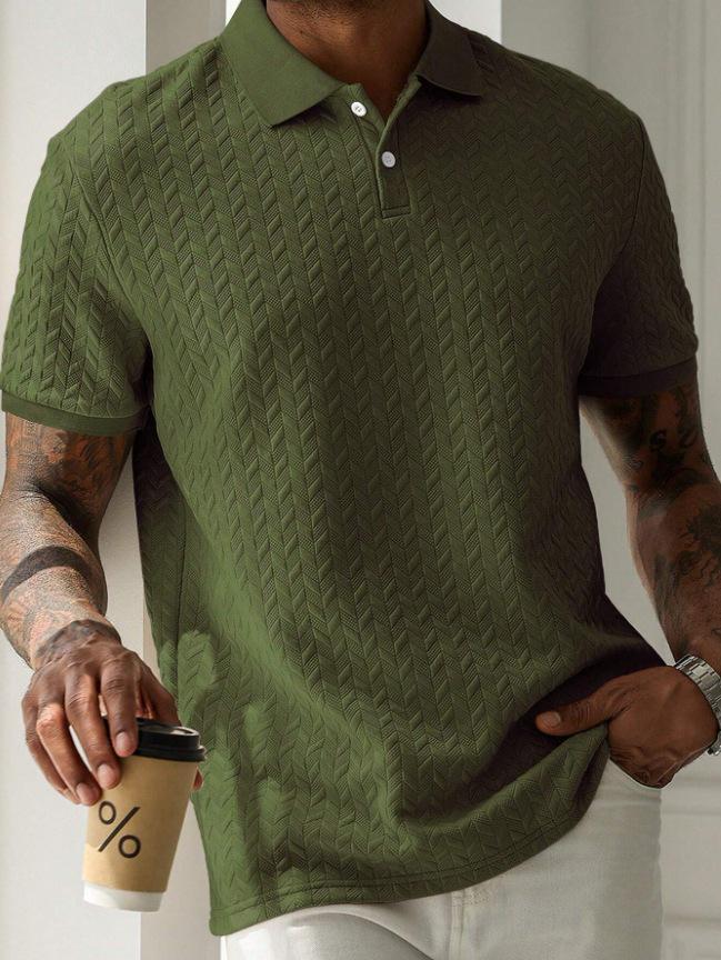 2025 Sommer Herren Uni Poloshirt - Kurzarm, Business-Stil, Chemiefaserstoff