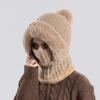 Winter Balaclava Hat Velvet Warmth Cover Hat High Quality Mask Neck Integrated Hooded Cap  Women