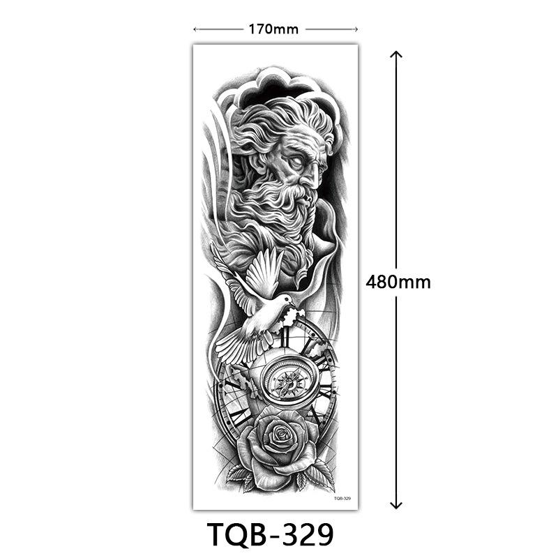 Full Arm Tattoo Sticker, Full Arm Big Picture Tattoo Sticker, Flower Arm Tattoo Sticker Tattoo