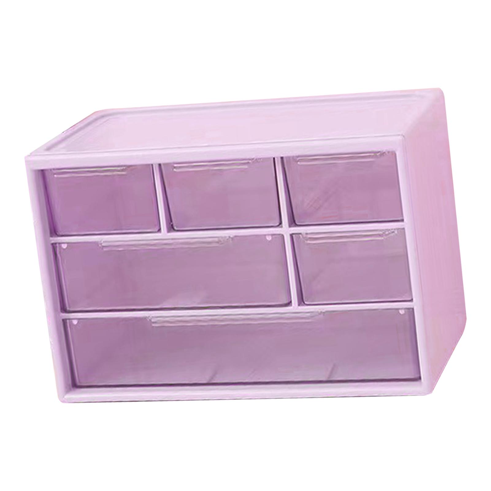 

3 Layers Desktop Drawer Storage Box 6 Grids Jewelry Buty Lens Organization Box for Small Items