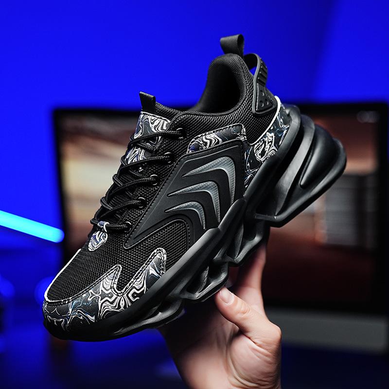 Large size country casual breathable mesh blade sports dad shoes men's running shoes non-slip high quality