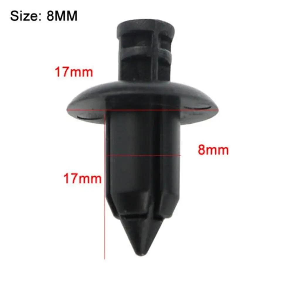 10/20/50Pcs 8mm Hole Bike Fasteners Plastic Rivet Fairing Trim Clips for Honda Yamaha Suzuki Automobiles Parts Car Interior