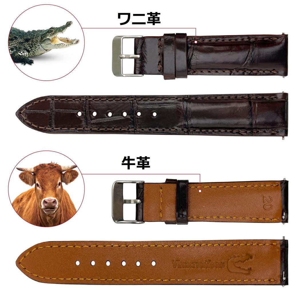 Vietnam Creations 22mm Dark Brown Watch Quick Release Replacement Watch Band with Wrist Handmade for Dark Brown Strap, Buckle, Men, (DH-03-22MM)