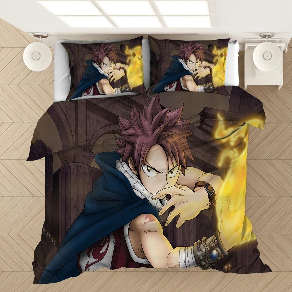 FAIRY TAIL Sleep Bedding Collection 3D Pattern Bed Cover Sets Japan Anime Comforter Bedding Sets FAIRY TAIL Bedclothes (NO Sheet) AYR