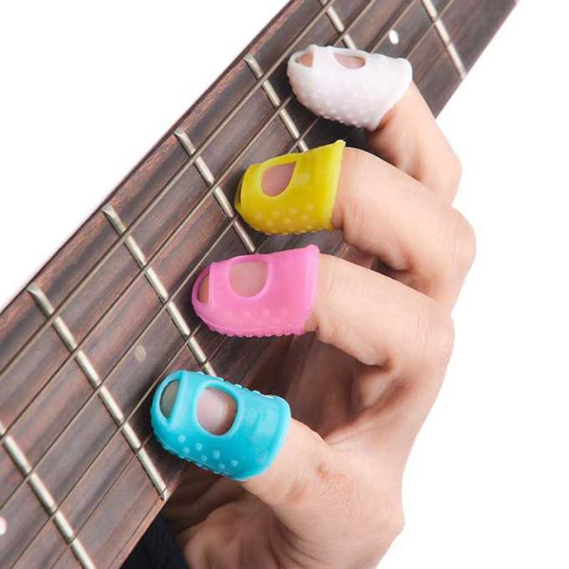 15Pcs Silicone Finger Protector Sleeve Cover Anti-cut Heat Resistant Anti-slip Guitar Finger Picks Fingers Cover