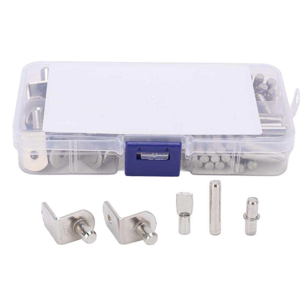 88Pcs 5 Styles Shelf Pins Kit Nickel Plated Shelf Support Pegs for RV Cabinet Bookshelf Display Cabi