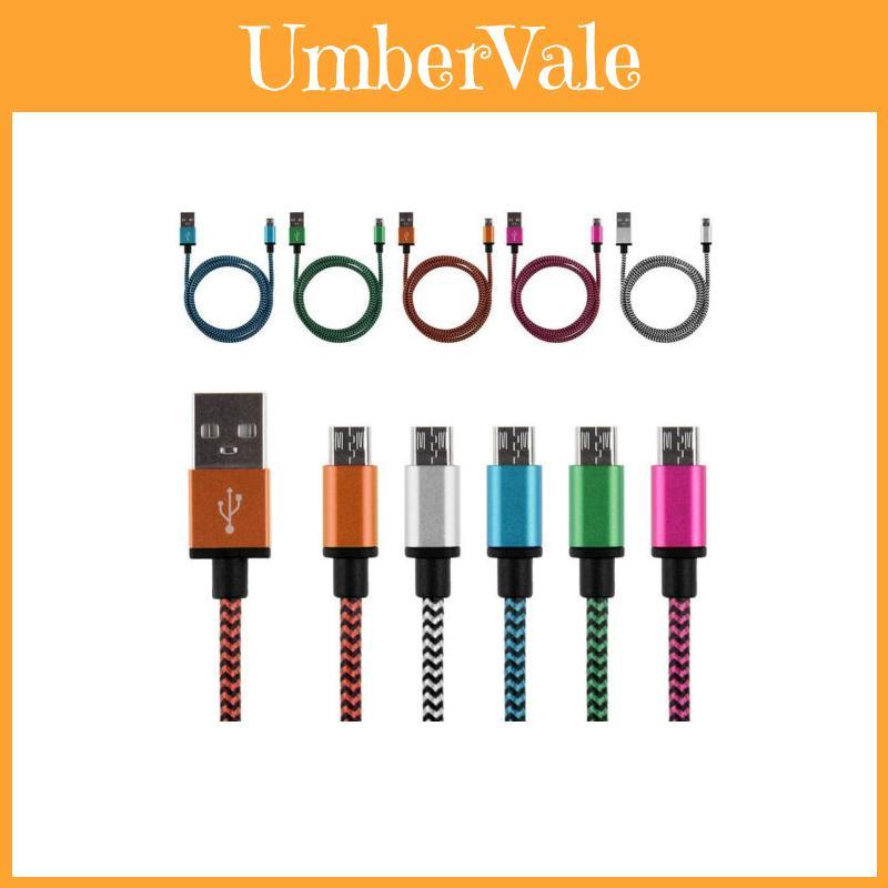 Timeless Design 3/6/10ft Aluminum Braided Micro Usb Data Sync Charger Cable For Your Android Phone