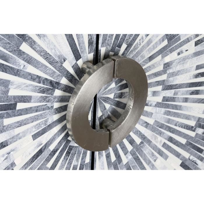 Buffet - Commode - 2 portes - MDF et bois - 100 x 40 x 140 cm