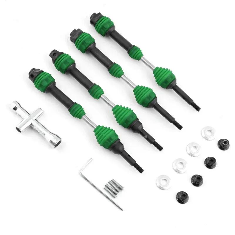 4 Pcs/2pcs Rear Drive Shaft Steel Driveshaft CVD for 1/10 Trxs Slash Rustler Hoss Stampede VXL 4X4 RC Car